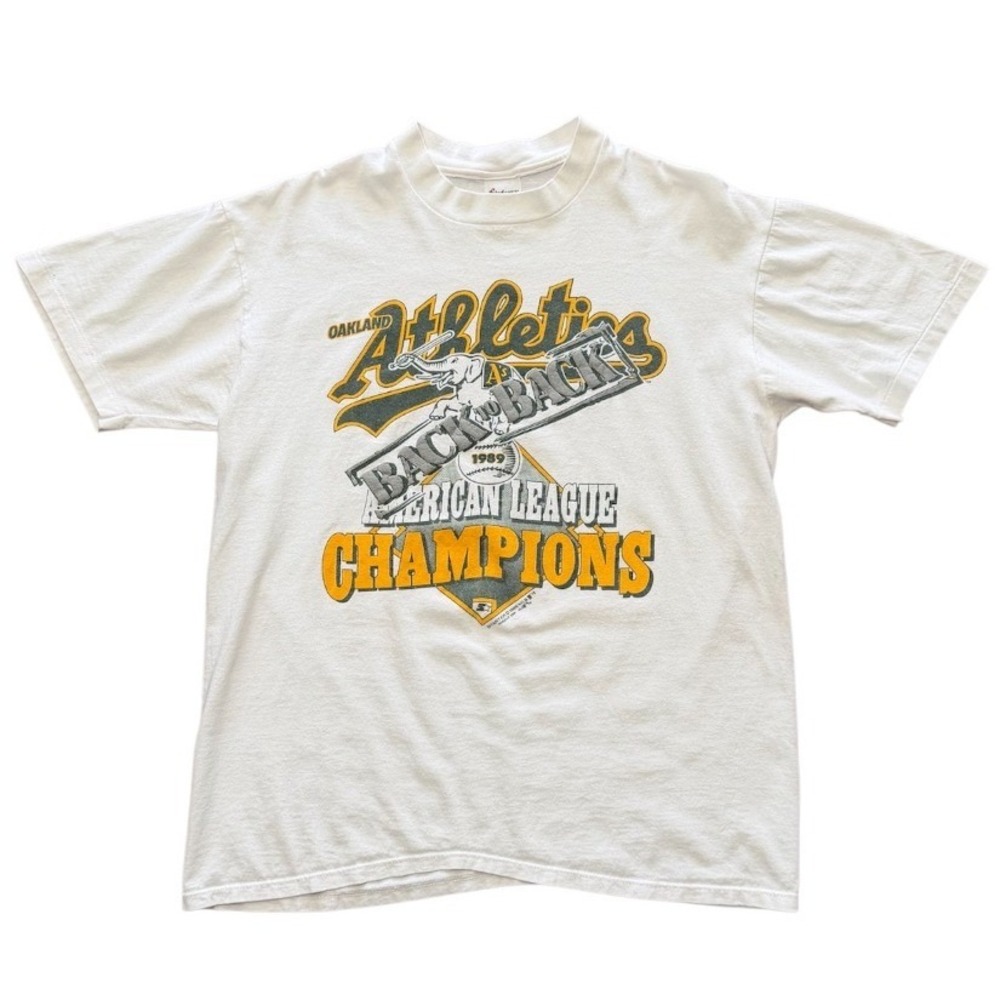Vintage 80s Oakland Athletics MLB Baseball American League Champions '89 T-shirt